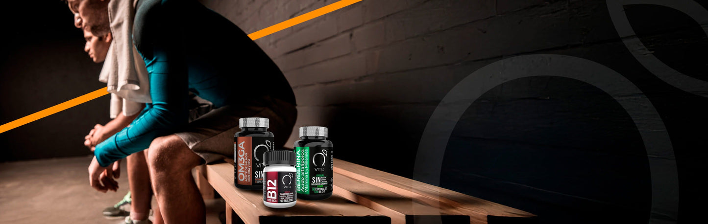 Hombre atlético con shaker marca VITO