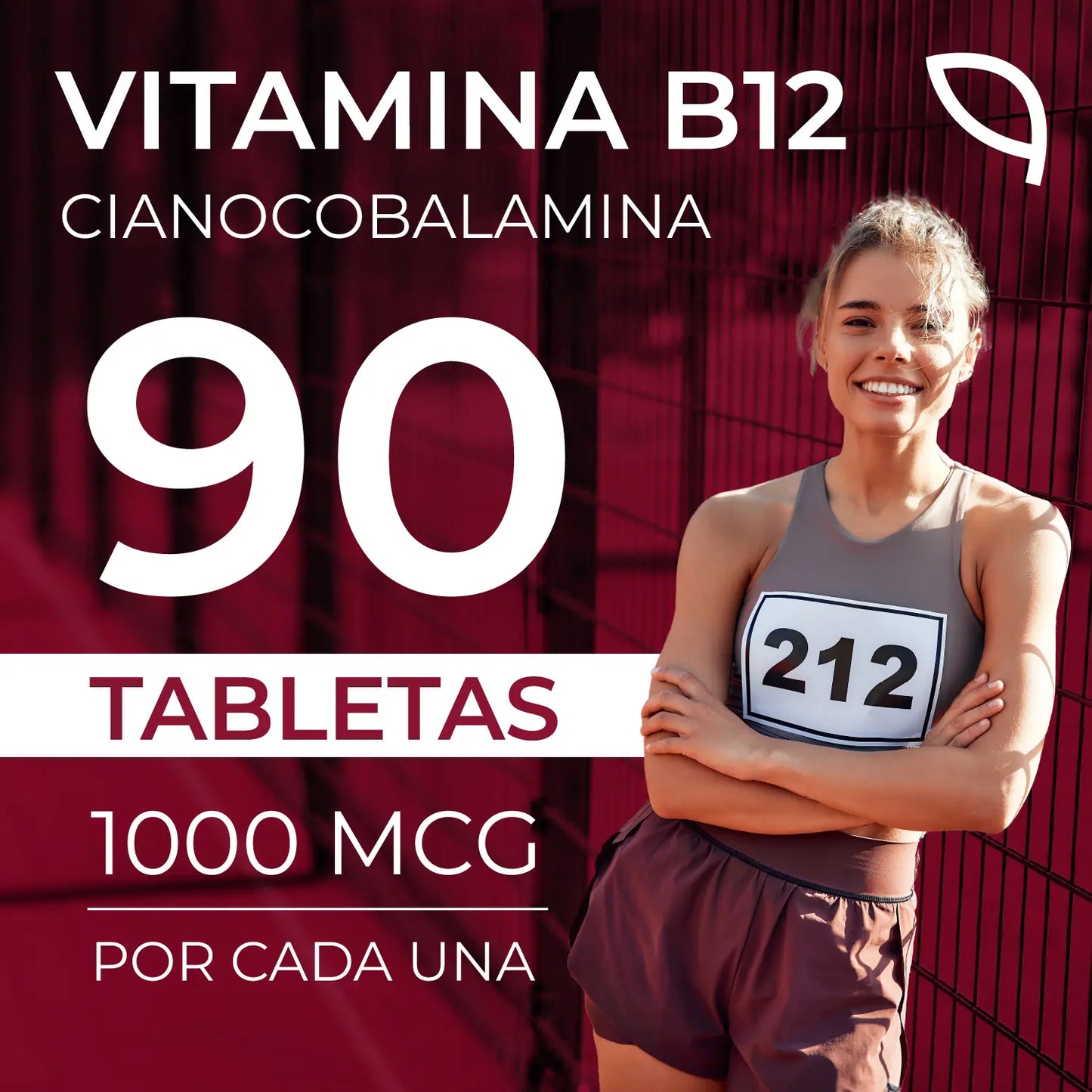 Vitamina B12 1mg - 90 Tabletas Masticables Sabor Piña Colada