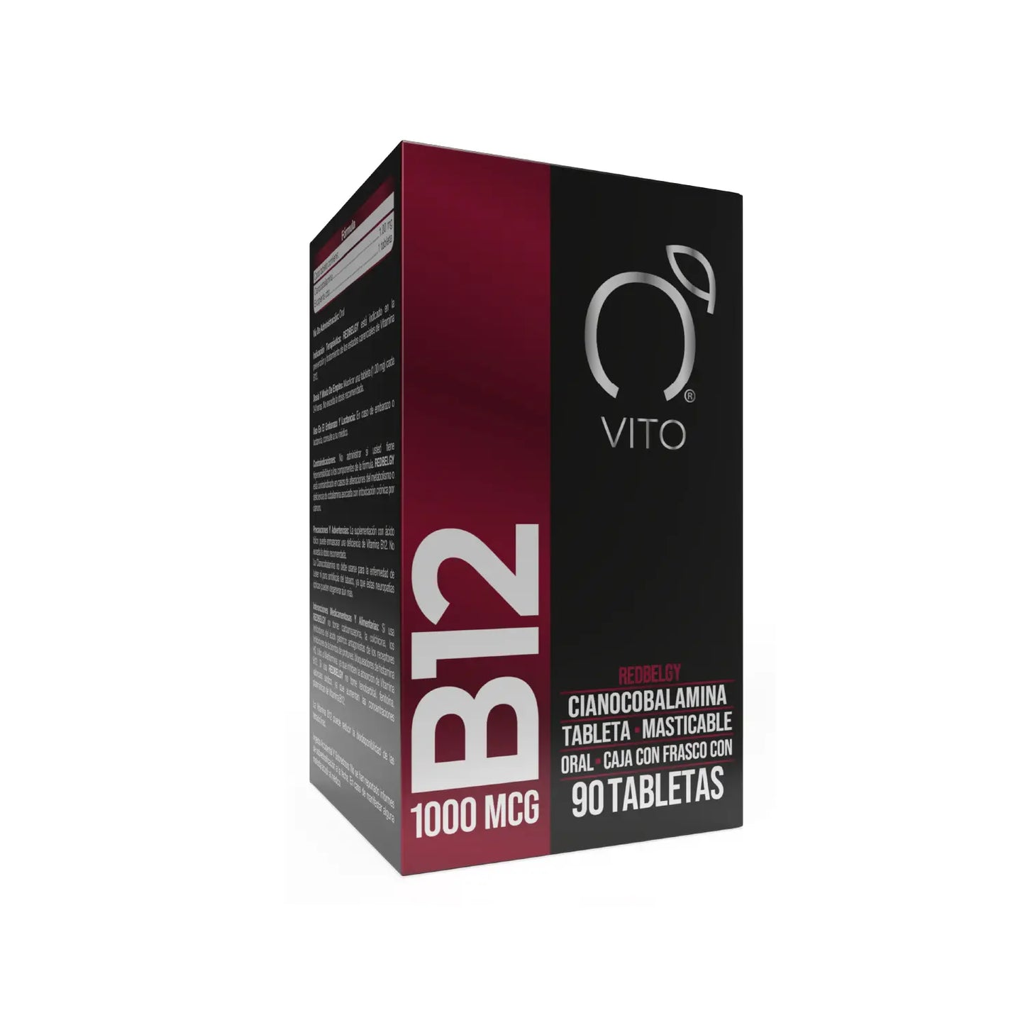 Vitamina B12 1mg - 90 Tabletas Masticables Sabor Piña Colada