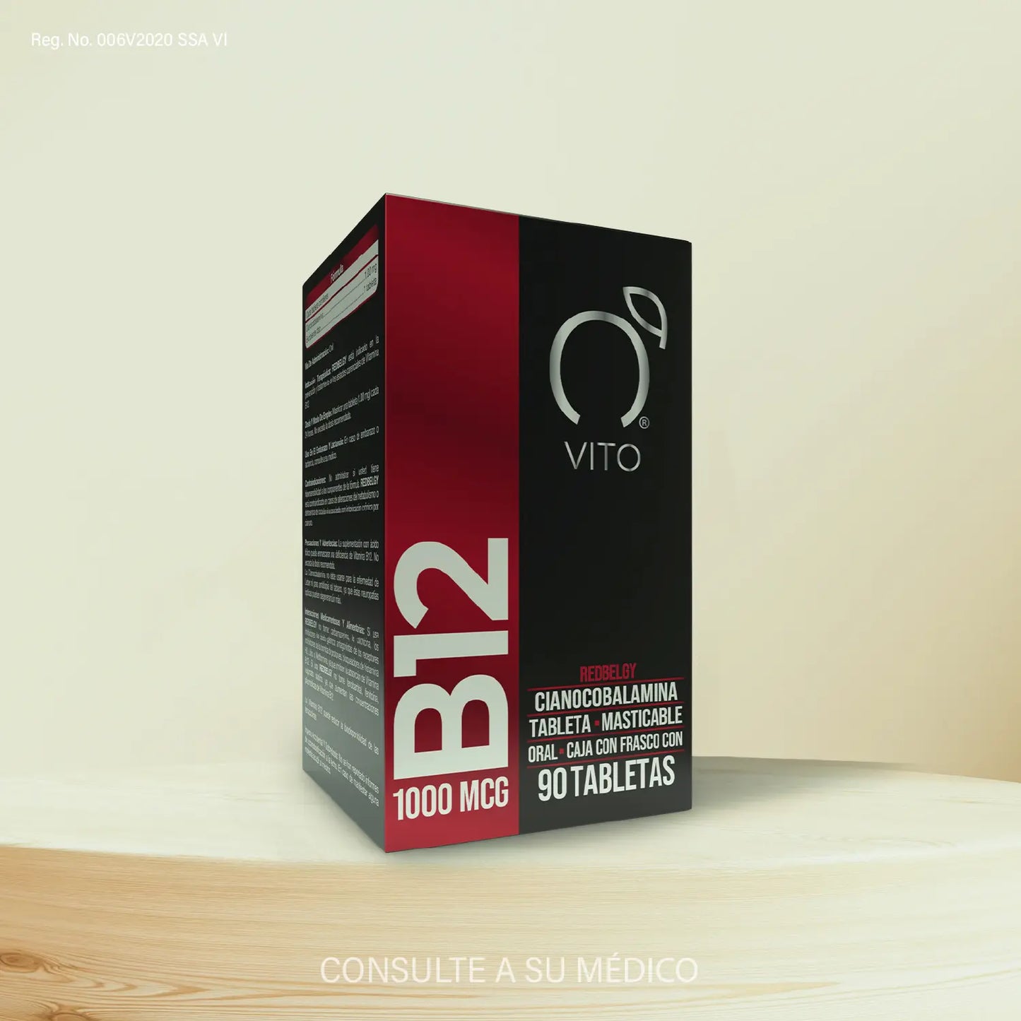 Vitamina B12 1mg - 90 Tabletas Masticables Sabor Piña Colada