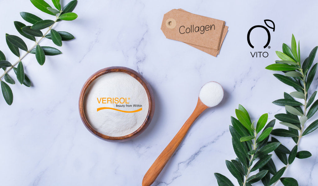 Imagen de colageno con porción de 2.5 gramos de polvo. 