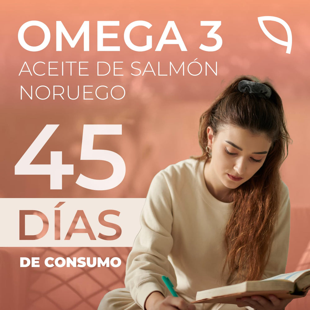 
                      
                        Omega 3 | 90 Cápsulas con 600mg de EPA y DHA | Suplemento de Aceite de Salmón Noruego
                      
                    